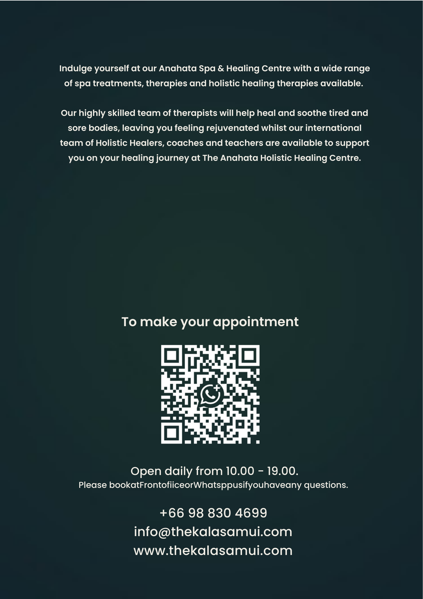 ANAHATA SPA & HOLISIC HEALING menu (12)